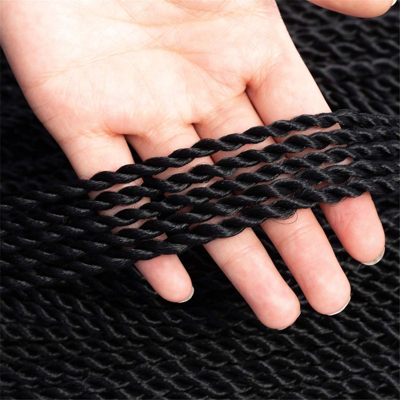 NAYOO Senegalese Twist Crochet Hair for black women 22 Inch 8 Packs Crochet Braids hair 34~35 Stands/Pack small Crochet Hair Hot Water Setting(22 Inch, 1B) - Image 5